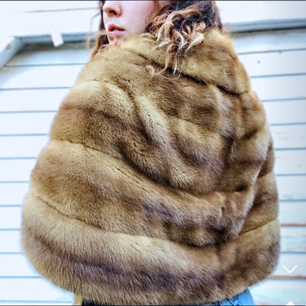 Vintage 1950s Genuine Mink Fur Stole